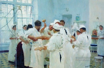 El cirujano e Pavlov en el quirófano 1888 Ilya Repin Pinturas al óleo